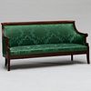 Empire Carved Mahogany Settee, Jacob Freres Rue Meslee