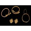 Victorian Bracelets and Earrings in Base Metal