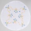 Group of French Floral Embroidered Table Linens, D. Porthault