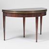 Directoire Style Brass-Bound Mahogany Fold Over Games Table