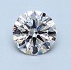 No Reserve GIA - Certified 0.90CT Round Cut 3X Loose Diamond H Color SI1 Clarity 