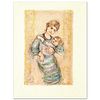 Fair Alice and Baby Limited Edition Lithograph by Edna Hibel (1917-2014), Numbered and Hand Signed with Certificate of Authenticity.