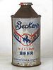 1951 Becker's Uinta Club Beer 12oz 151-10 High Profile Cone Top Evanston Wyoming