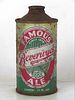 1936 Beverwyck Famous Ale 12oz 151-31a Low Profile Cone Top Albany New York