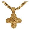 CHANEL COCO MARK GOLD PLATED NECKLACE