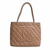 CHANEL COCO MARK REPRODUCTION LEATHER TOTE BAG