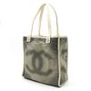 CHANEL CANVAS & LEATHER TOTE BAG
