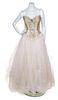 A Bob Mackie Cream Ballerina Gown, No Size.