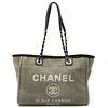 CHANEL DEAUVILLE LINE CANVAS & LEATHER TOTE BAG

