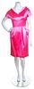 A Peter Soronen Pink Silk Dress, Size 8.