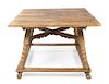 * A Continental Planked Oak Work Table Height 31 1/2 x width 45 x depth 44 1/2 inches.