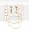 14K 31" Akoya Pearl Necklace w/ Earrings