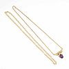 14K and 18K Amethyst Necklace and Chain
