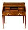 A Louis XVI Style Gilt Bronze Mounted Marquetry Bureau Height 41 x width 37 5/8 x depth 21 3/8 inches.