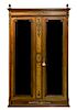 A Louis XVI Style Gilt Bronze Mounted Parquetry Armoire Height 87 x width 56 x depth 21 1/2 inches.