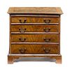 A George III Style Salesman's Model of a Chest of Drawers Height 7 1/8 x width 7 3/4 x depth 4 inches.