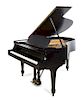 A Steinway & Sons Black Lacquered Baby Grand Piano Width of case 56 inches.