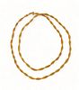 Italian 14K Yellow Gold Twisted Mesh Necklace, L 32" 23g