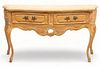 Painted Distressed Pine Console Table, H 34.5" L 62" Depth 18"