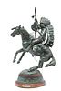 Fred Fellows, (Oklahoma, B. 1934) Bronze, "The War Horse", H 33" L 22"