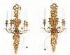 Pair of Rococo Style Four Light Sconces, H 43" W 22" Depth 13"