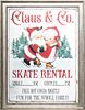 Framed Canvas Print, "Claus & Co. Skate Rental", H 38.5" W 29.5"