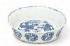Chinese Blue And White Porcelain Washer, H 2" Dia. 7"