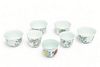 Chinese Wucai Porcelain Cups, H 2" Dia. 3.5" 10 pcs