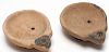 2 Ancient Middle Eastern Terra Cotta Oil Lamps