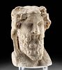Roman Provincial Marble Head of Herm (found in Spain)