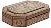 Large North African Inlaid Wood Parquetry Box