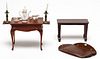 3 Vintage Pieces of Mahogany Dollhouse Furniture