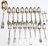 19 Assorted Antique German Silver Spoons