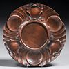 Exquisite Arts & Crafts Hammered Copper Charger c1900s