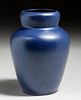 California Faience Large Matte Blue Vase c1915-1920
