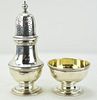TIFFANY & CO STERLING SILVER SALT CELLAR AND PEPPER SHAKER