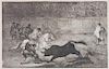 Francisco de Goya, (Spanish, 1746-1828), Bull with Fighter on Horseback