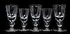 A Set of Steuben Tear-Drop Stemware for Twelve Height of taller 6 3/4 inches.