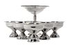 * Six American Silver Weighted Sorbet Dishes, National Silver Company, New York, NY, together with a weighted silver candy di