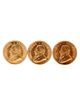 Three (3) South Africa Krugerrand 1oz. Fine Gold, one (1) 1978, two (2) 1979