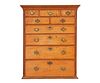 CHESTER CO. TIGER MAPLE TALL CHEST
