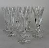 8 Baccarat Harcourt crystal champagne flutes
