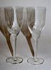 Pair of Lalique Angel champagne flutes