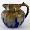 French Dieulefit glazed pottery pitcher