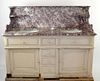 French painted double lavabo