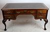 Chippendale style desk with leather top