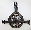 French bronze & iron industrial pulley