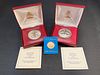 Bahamas 1975 100-Dollar Gold Coin plus 1972 and 1973 2-Dollar Sterling Silver Coins