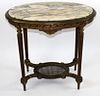 Louis XVI style marble top side table