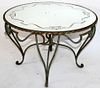 French round iron tale with mirrored top